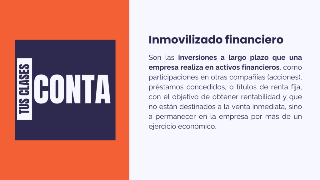 qué es el inmovilizado financiero